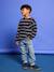 T-shirt met lange mouwen met gestreept effect voor jongens marineblauw+wit, gestreept - vertbaudet enfant 