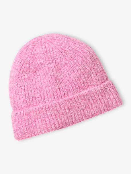 Meisjesset muts en colsjaal van tricot fuchsia - vertbaudet enfant 