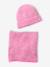 Meisjesset muts en colsjaal van tricot fuchsia - vertbaudet enfant 