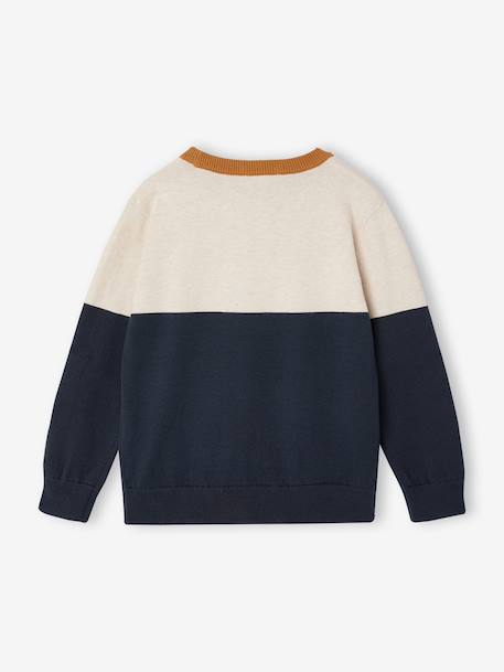 Pull col rond garçon marine - vertbaudet enfant 