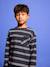 T-shirt met lange mouwen met gestreept effect voor jongens marineblauw+wit, gestreept - vertbaudet enfant 