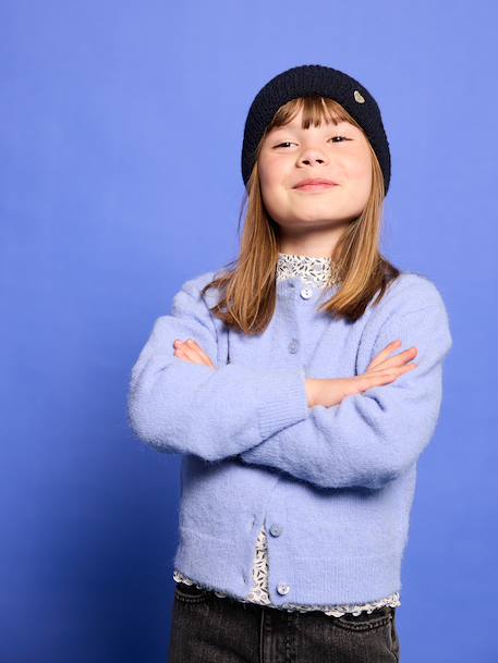 Gilet fille manches longues bleu+bordeaux+rose - vertbaudet enfant 