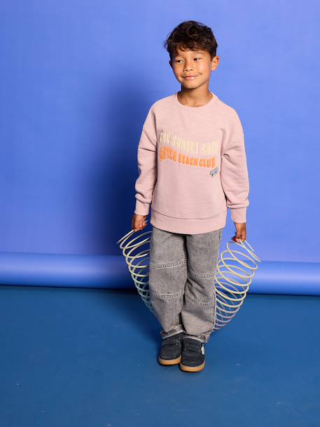 Sweat col rond garçon rose pâle - vertbaudet enfant 