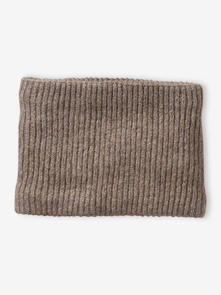 Ensemble bonnet, snood et gants taupe - vertbaudet enfant 