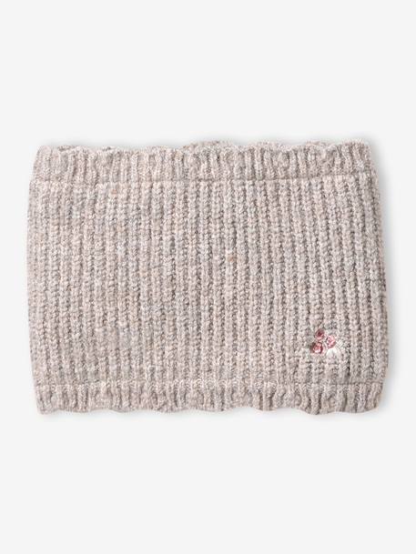 Gebreide meisjesset muts, colsjaal en handschoenen beige - vertbaudet enfant 
