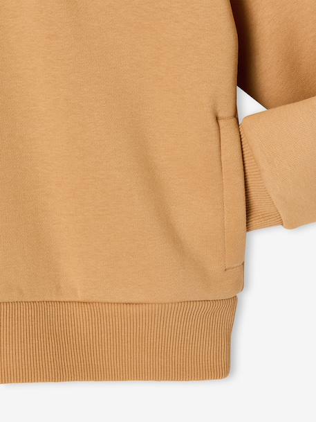 Sweater met ritskraag jongen geel+groenblauw - vertbaudet enfant 