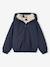 Coupe-vent fille à capuche doublé sherpa marine+rose - vertbaudet enfant 