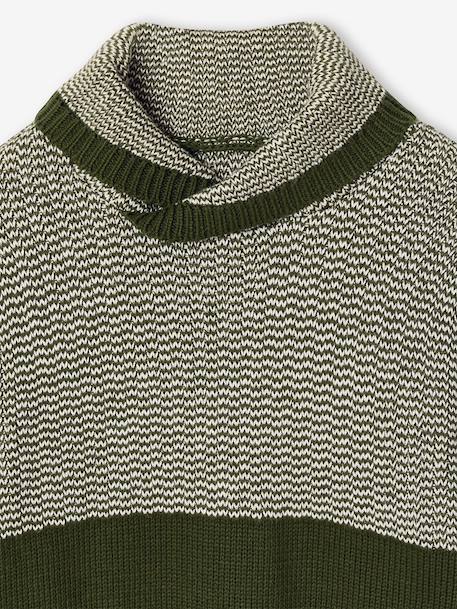 Pull col snood garçon marine+vert - vertbaudet enfant 