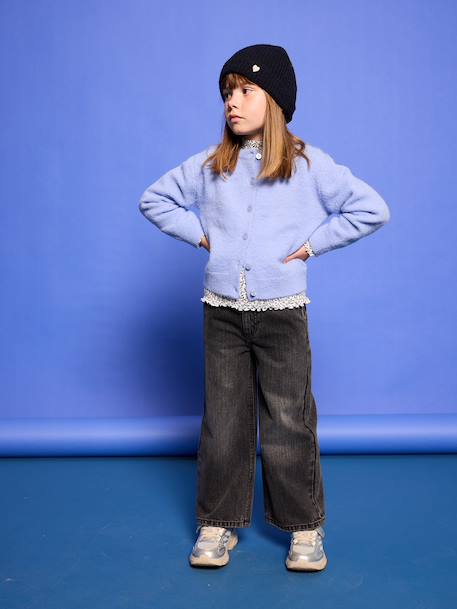Gilet fille manches longues bleu+bordeaux+rose - vertbaudet enfant 