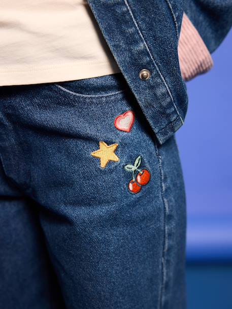 Jean balloon fille bleu moyen - vertbaudet enfant 