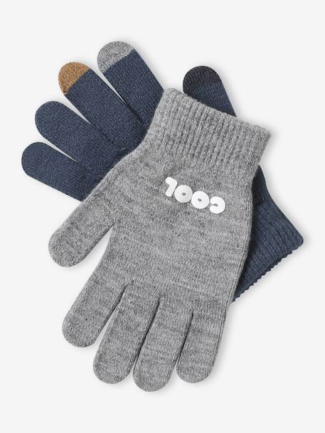 Set van 2 paar magic handschoenen marineblauw - vertbaudet enfant 
