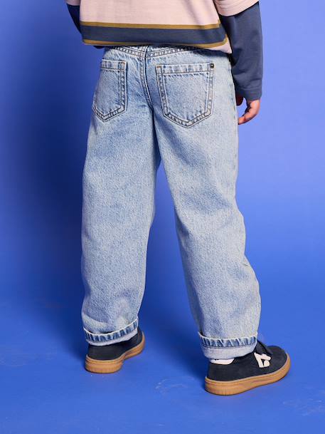 Jean droit garçon double stone - vertbaudet enfant 