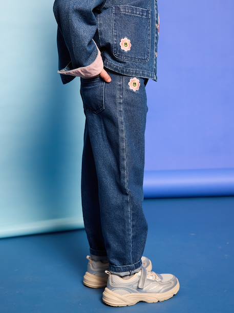 Jean ballon fille bleu moyen - vertbaudet enfant 