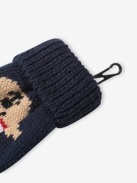 Ensemble bébé bonnet, snood et moufles marine - vertbaudet enfant 