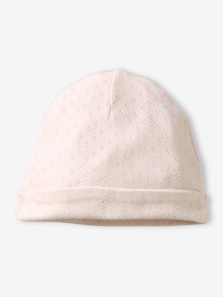 Set van 2 babymutsjes van katoen lichtroze - vertbaudet enfant 