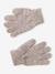 Ensemble fille tricot bonnet, snood et gants beige - vertbaudet enfant 