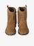 Leren meisjesboots met rits bruin - vertbaudet enfant 