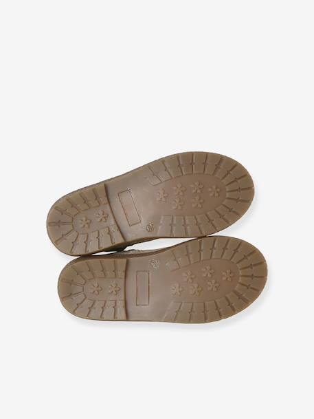 Leren kinderboots met rits goudgeel - vertbaudet enfant 