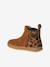 Boots fille cuir zippées beige+bronze+camel+marine+marron+vert+vieux rose - vertbaudet enfant 
