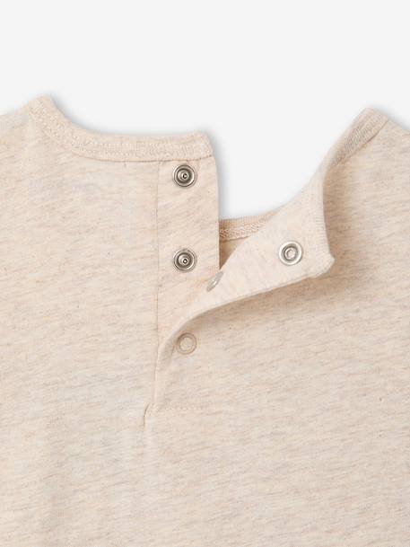 T-shirt manches longues bébé garçon beige chiné+gris chiné - vertbaudet enfant 