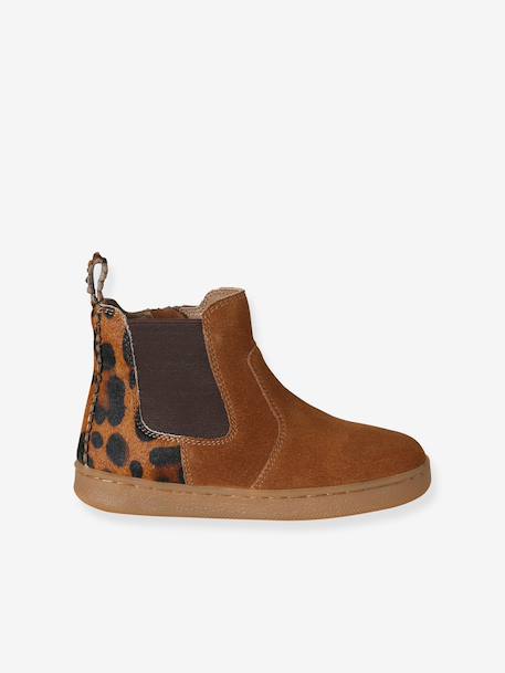 Leren meisjeslaarzen beige+brons+bruin+groen+kameel+marineblauw+oudroze - vertbaudet enfant 