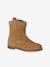 Leren meisjesboots met rits bruin - vertbaudet enfant 
