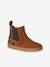 Boots fille cuir zippées beige+bronze+camel+marine+marron+vert+vieux rose - vertbaudet enfant 
