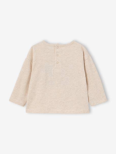 Babyjongensshirt met lange mouwen gemêleerd beige+gemêleerd grijs - vertbaudet enfant 