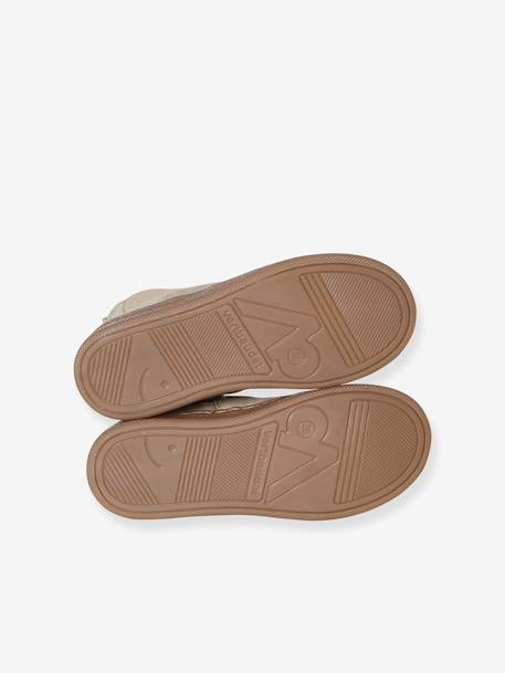 Leren meisjeslaarzen beige+brons+bruin+cacao+goudgeel+groen+marineblauw+oudroze+zwart - vertbaudet enfant 