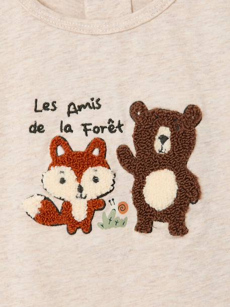 T-shirt manches longues bébé garçon beige chiné+gris chiné - vertbaudet enfant 