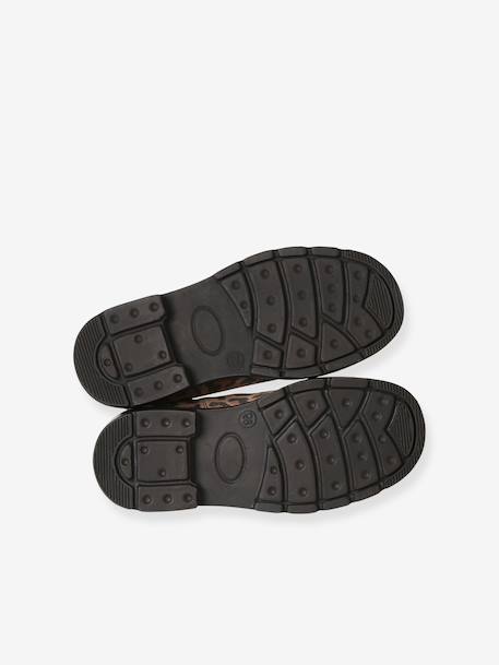 Boots fille en cuir à élastiques beige - vertbaudet enfant 