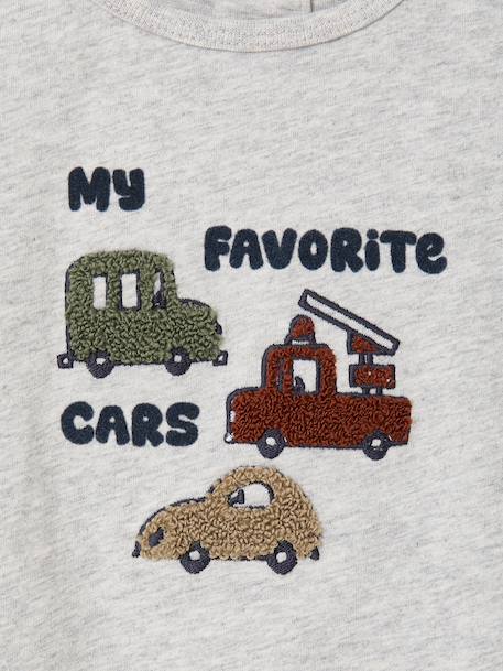 Babyjongensshirt met lange mouwen gemêleerd beige+gemêleerd grijs - vertbaudet enfant 