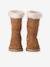 Boots fille en cuir zippées marron - vertbaudet enfant 