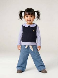 -Jean large bébé avec ceinture à nouer