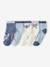 Set van 5 halfhoge sokken Stitch jeansblauw - vertbaudet enfant 