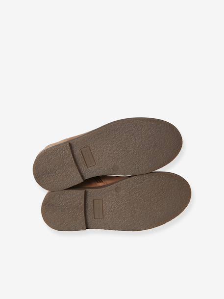 Boots enfant fille cuir élastiquées et zippées camel+marine+or - vertbaudet enfant 