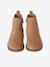 Boots enfant fille cuir élastiquées et zippées camel+marine+or - vertbaudet enfant 
