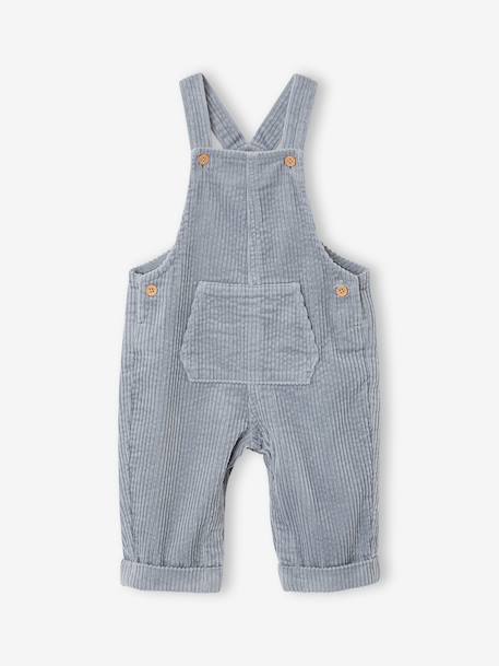 Ensemble salopette et sweat bébé bleu grisé - vertbaudet enfant 
