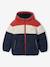 Jongensjas met capuchon blauw+roest - vertbaudet enfant 