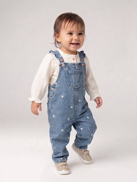Salopette bébé denim stone - vertbaudet enfant 
