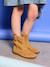 Leren meisjesboots met rits bruin - vertbaudet enfant 