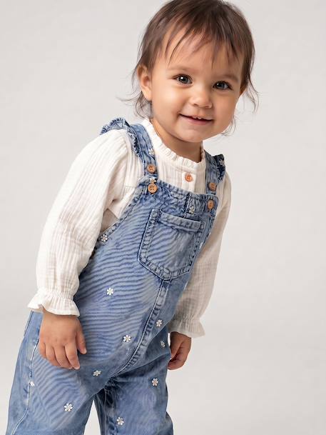 Salopette bébé denim stone - vertbaudet enfant 