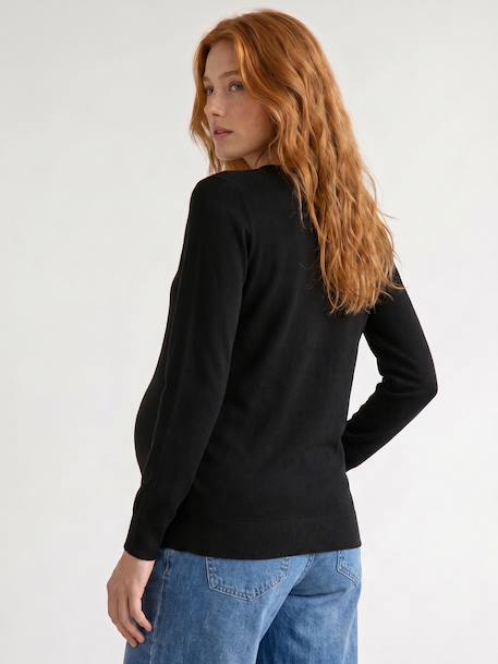 Pull de grossesse noir+vert - vertbaudet enfant 