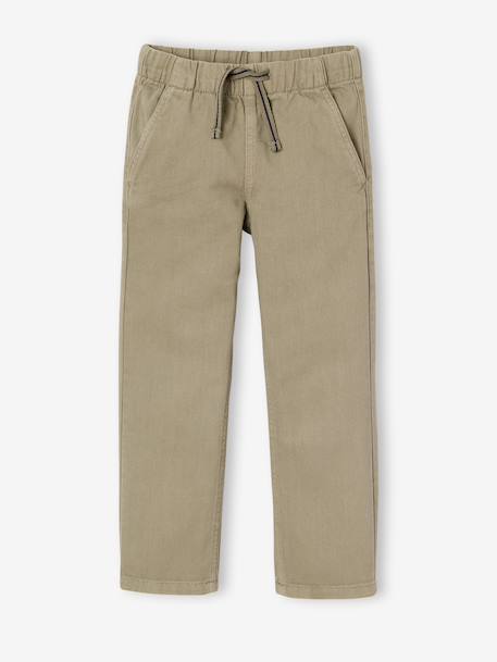 Eenvoudig aan te trekken jongensbroek met rechte pasvorm beige+middenblauw+nachtblauw+saliegroen+terracotta - vertbaudet enfant 