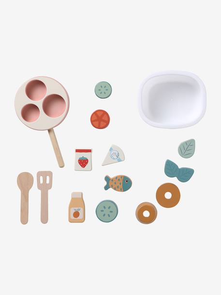 Ma première cuisine chariot de marche en bois FSC® rose - vertbaudet enfant 