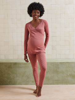 -Ensemble 2 pièces pyjama grossesse et allaitement coton biologique*