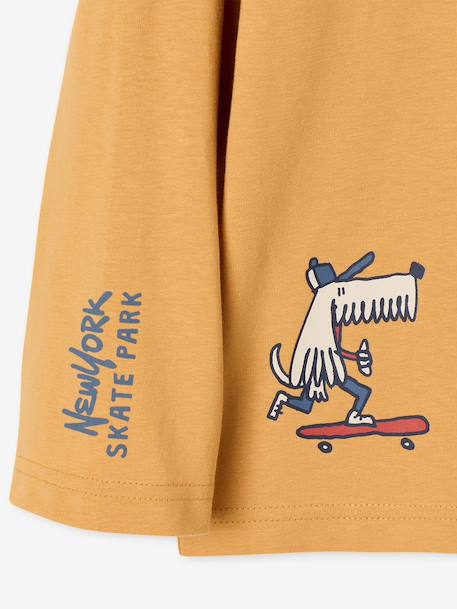 Jongensshirt met lange mouwen antraciet+geel+pistache - vertbaudet enfant 
