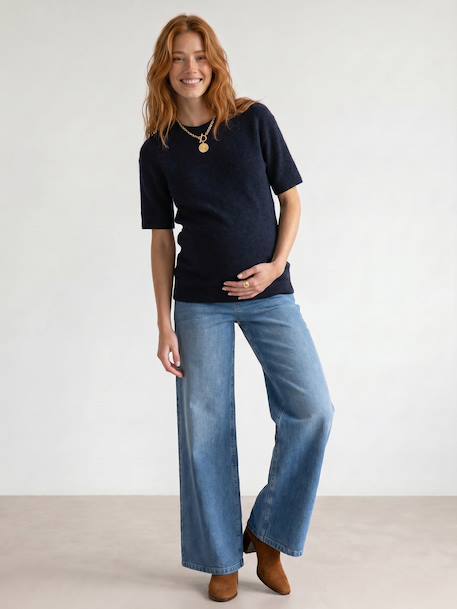 Pull de grossesse manches courtes marine - vertbaudet enfant 