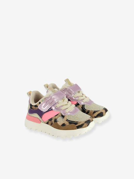 Joggy SHP sneakers met klittenband blauw+paars+zilver - vertbaudet enfant 
