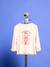 T-shirt manches longues fille écru - vertbaudet enfant 